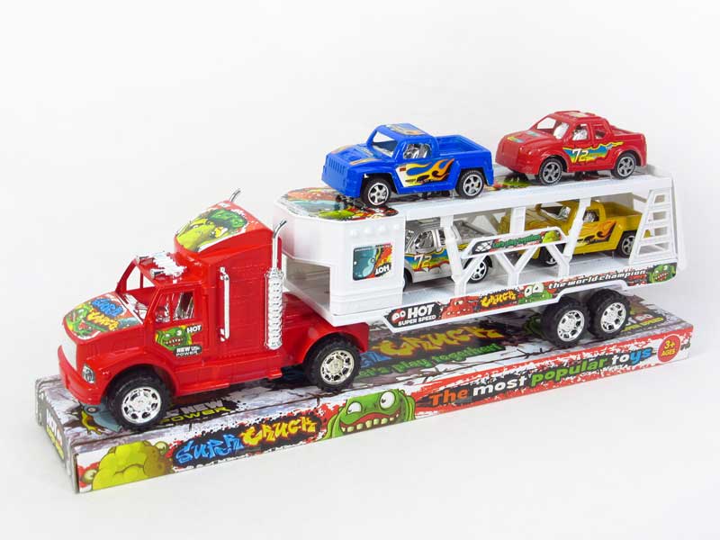 Friction Double Deck Trailer(3C) toys