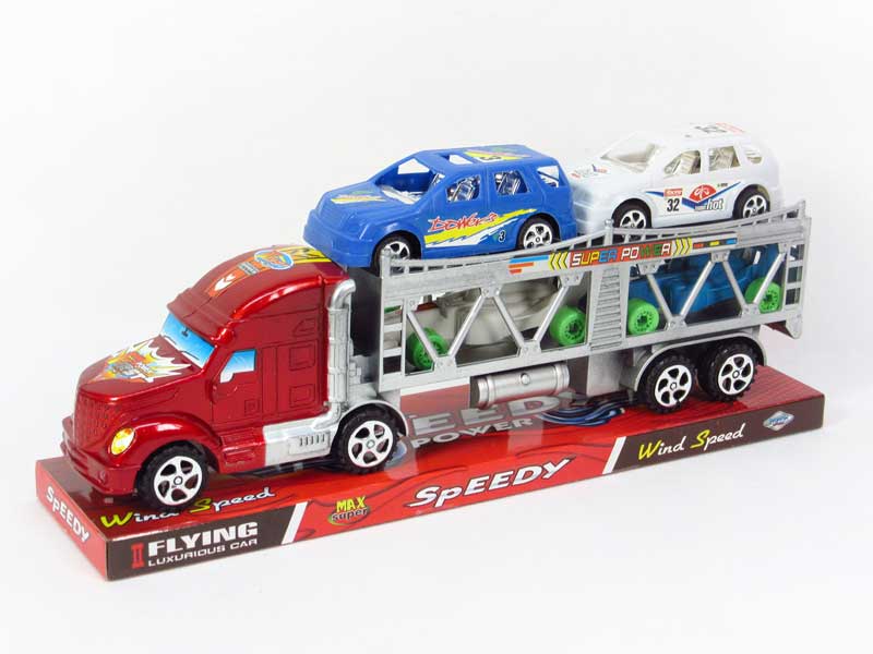 Friction Double Deck Trailer(3C) toys