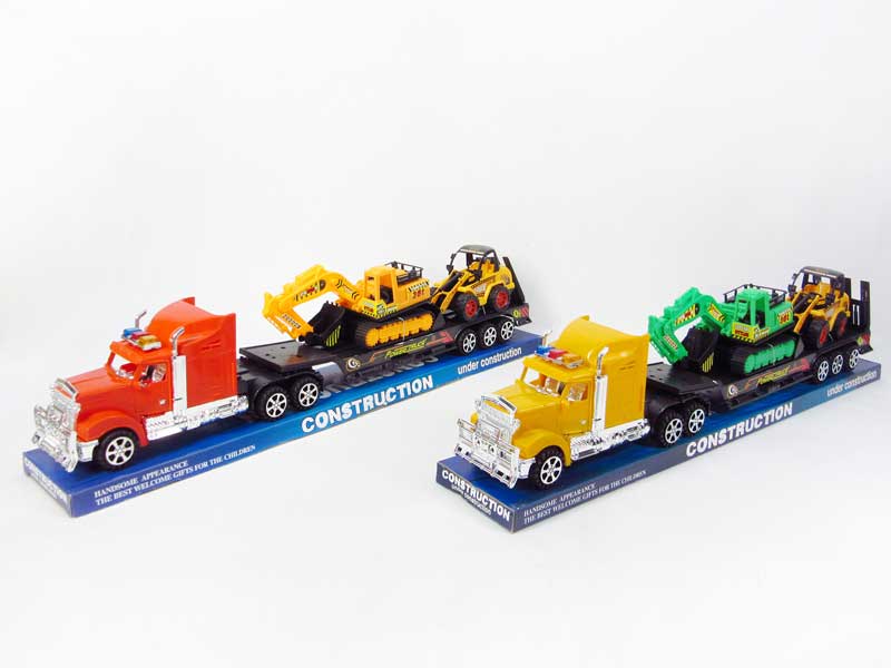 Friction Tow Construction Truck(2S2C) toys