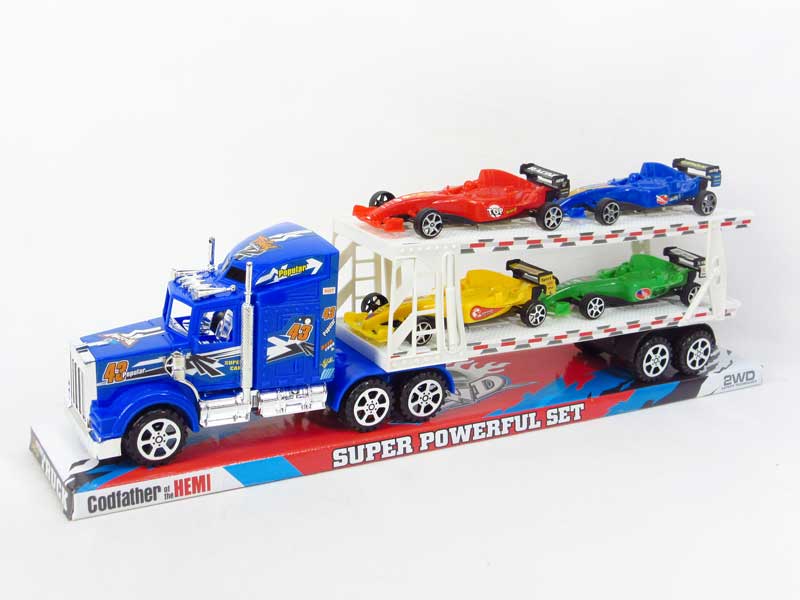 Friction Double Deck Trailer(3C) toys