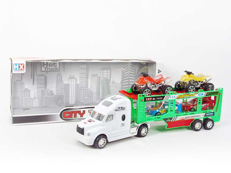 Friction Double Deck Trailer toys