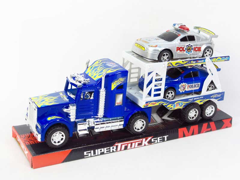 Friction Truck Tow Free Wheel Police Car(4C) toys