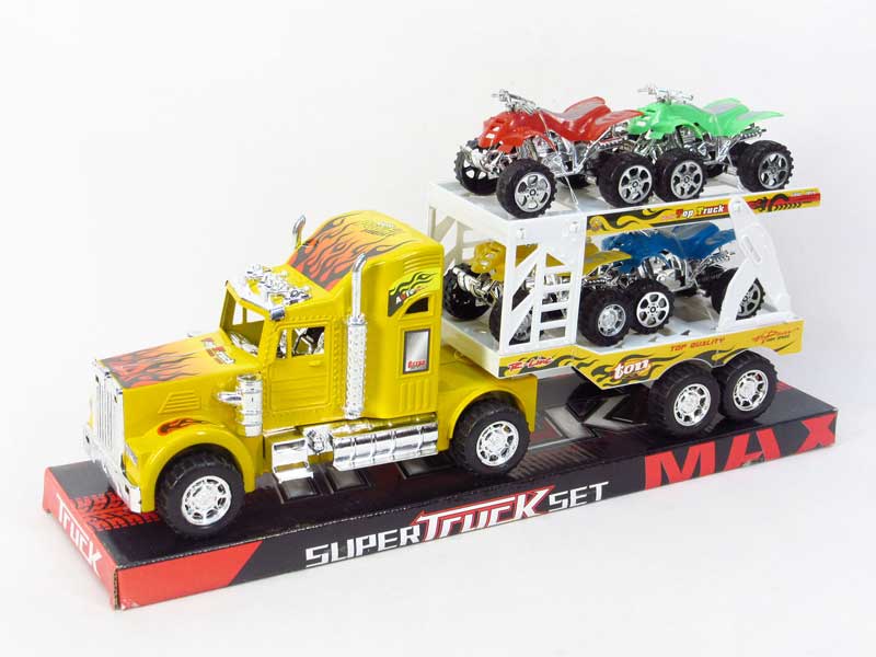 Friction Truck Tow Free Wheel Motorcycle(4C) toys
