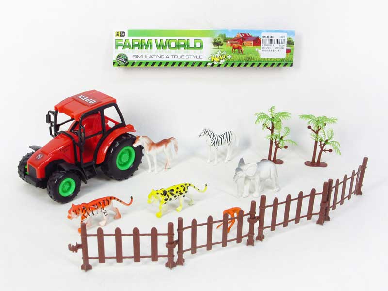 Friction Farmer Tractor Set(2C) toys