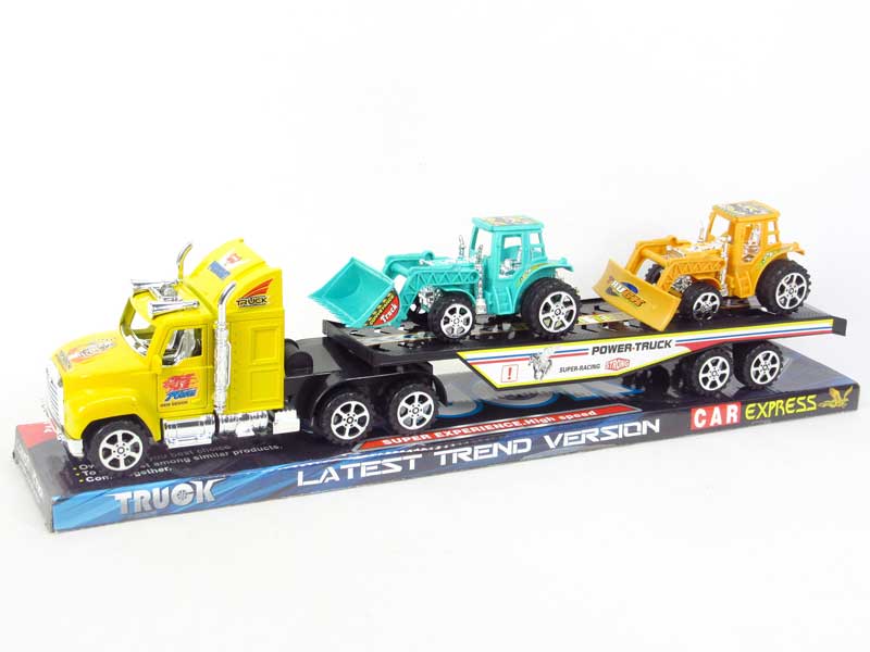 Friction Tow Free Wheel Construction Truck toys