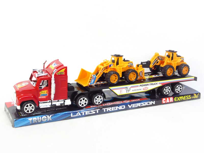Friction Tow Free Wheel Construction Truck toys