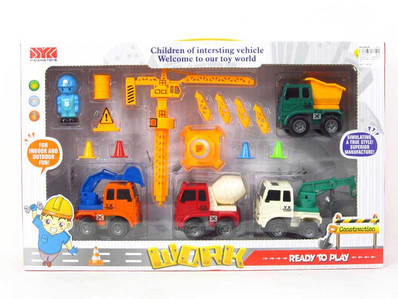 Friction Construction Car Set（4in1） toys