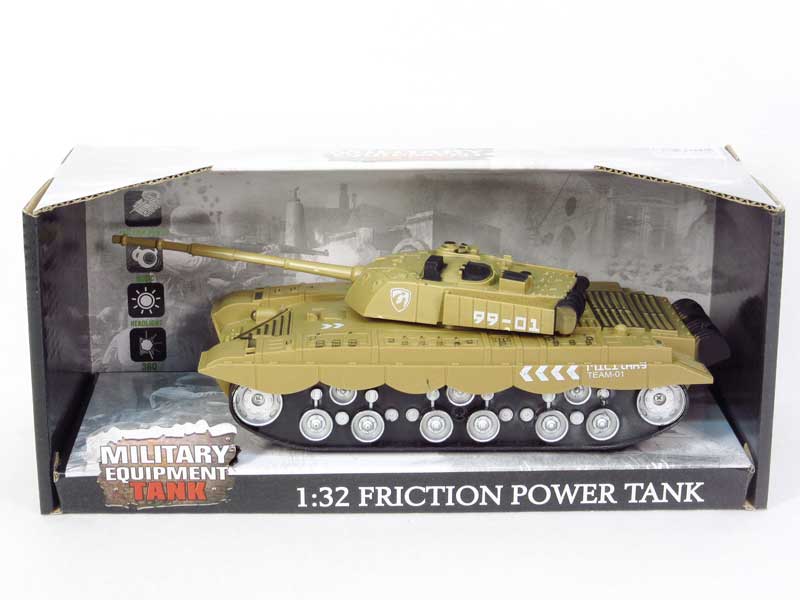 1:32 Friction Tank W/L_M toys