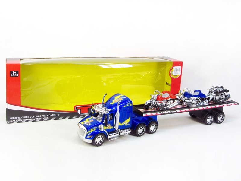 Friction Truck Tow Motorcycle(3C) toys