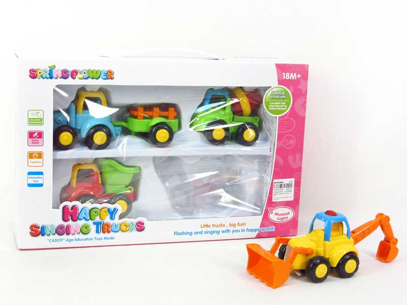 Friction Construction Truck W/L_M(4in1) toys