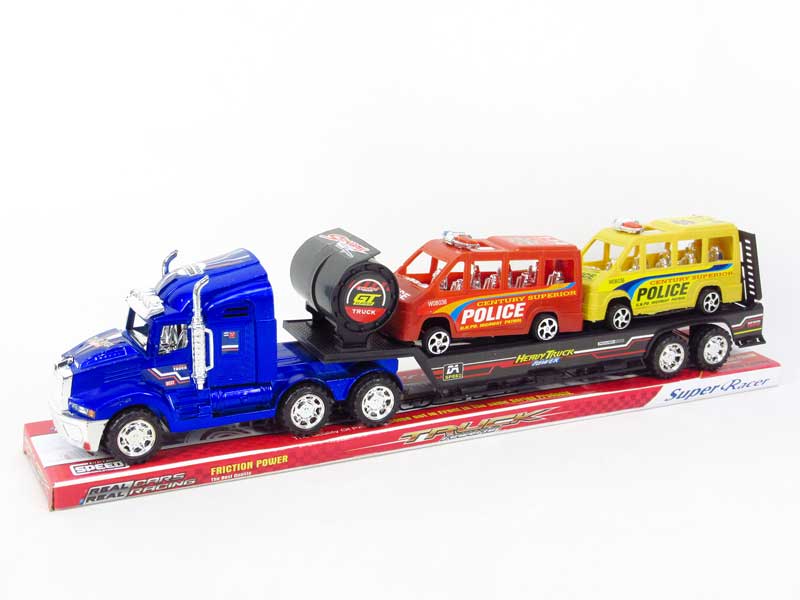 Friction Tow Truck & Free Wheel Police Car(4C) toys