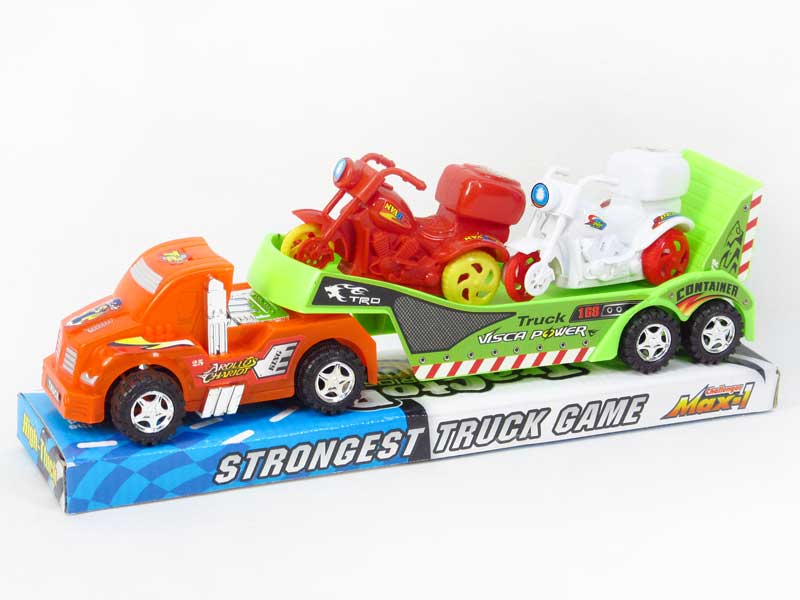 Friction Truck Tow Motorcycle(2S) toys