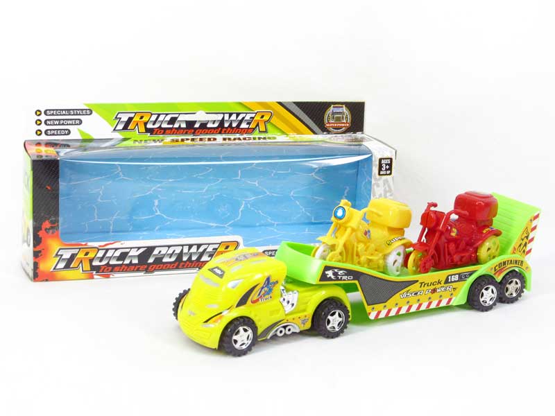 Friction Truck Tow Motorcycle(2S) toys