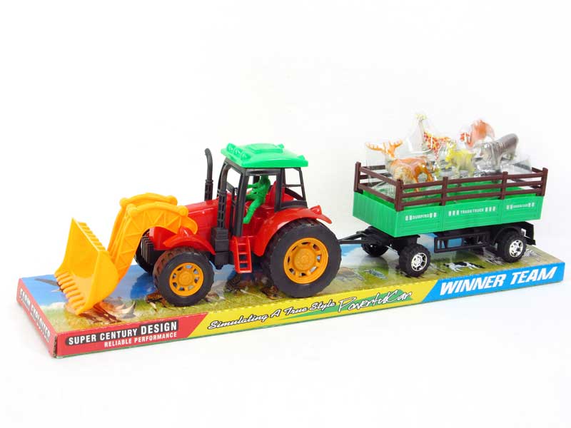 Friction Farm Truck Tow Animals toys