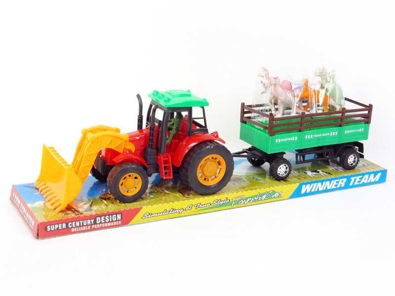 Friction Farm Truck Tow Dinosaur toys