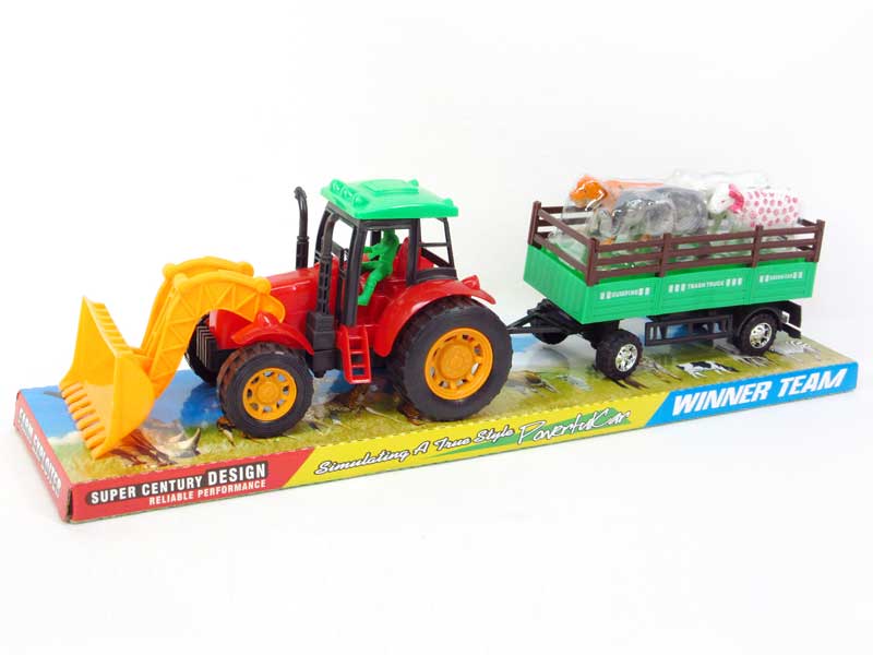 Friction Farm Truck Tow Animals(2S) toys