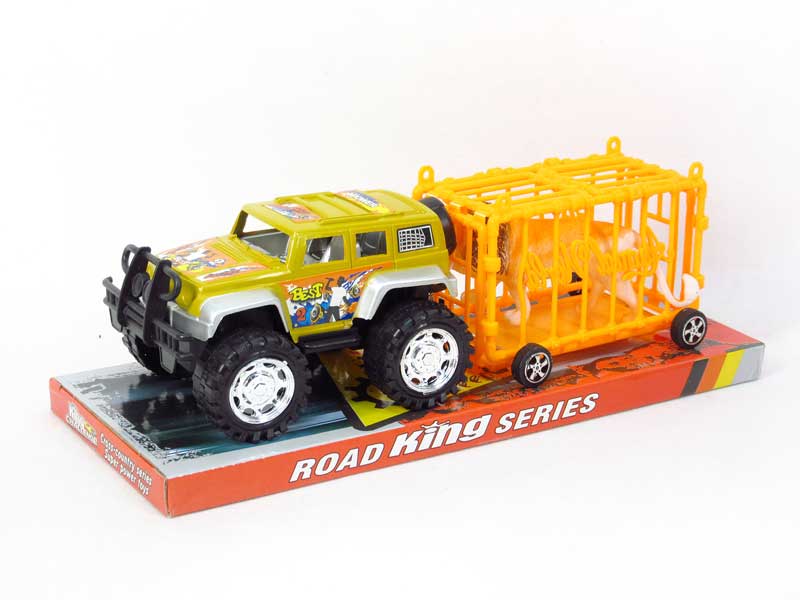 Friction Cross-country Car Tow Animal toys
