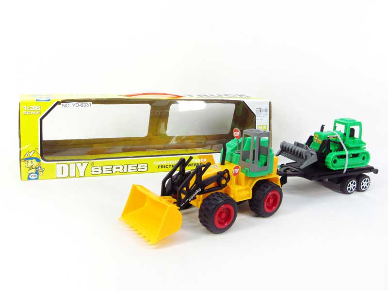 Friction Construction Car Tow Farmer Car toys