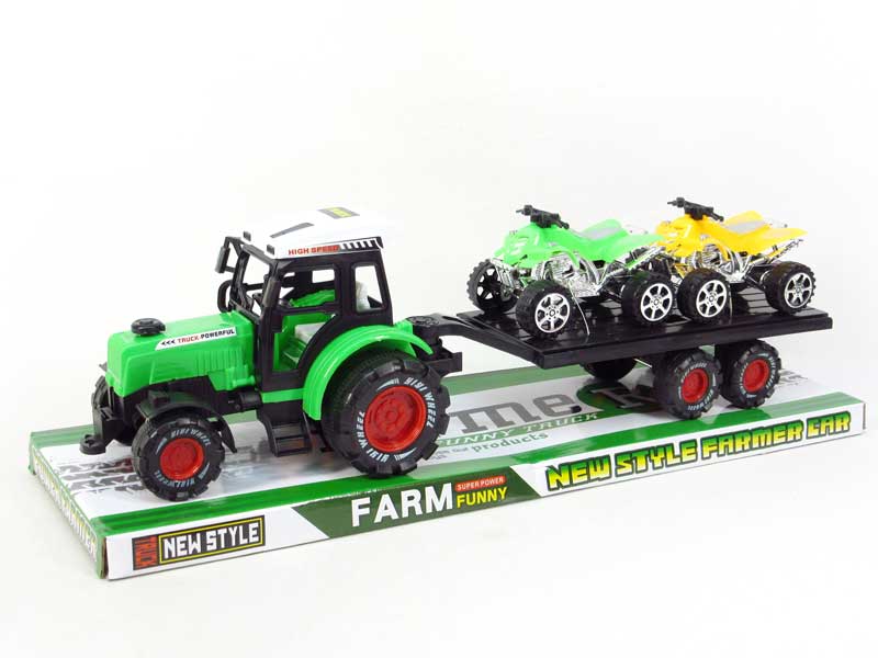 Friction Farm Truck Tow Motorcycle(2C) toys