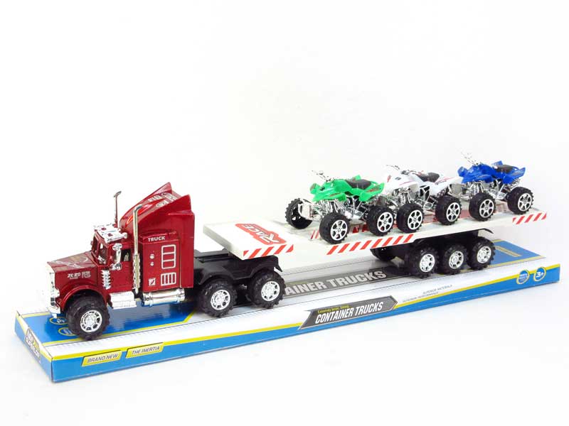 Friction Truck Tow Motorcycle(2C) toys