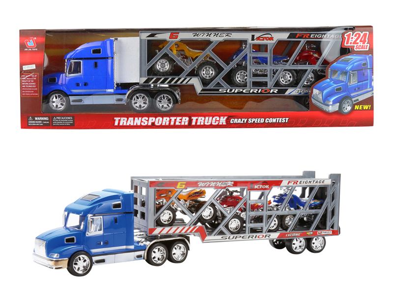 Friction Truck Tow Motorcycle(3C) toys