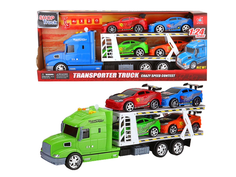 Friction Truck Tow Racing Car W/L_S toys