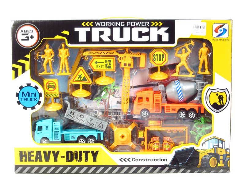 Friction  Construction Truck Set(2S2C) toys