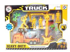 Friction Construction Truck Set(2S2C)