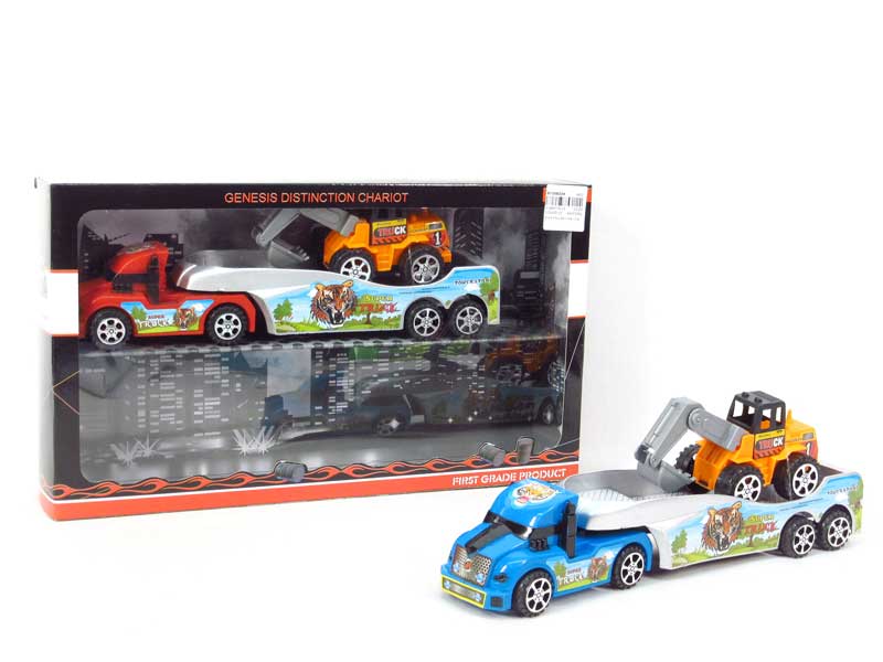 Friction Truck Tow Construction Truck(2in1) toys