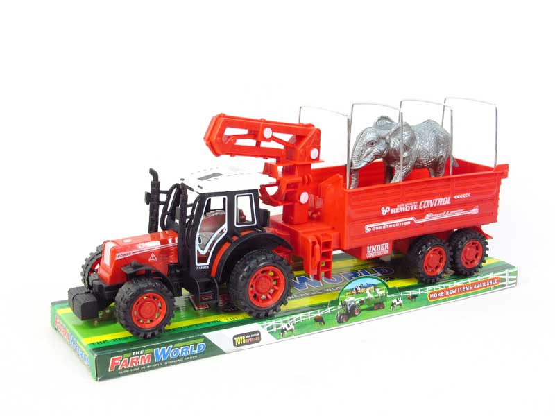 Friction Farmer Truck Tow Elephant toys