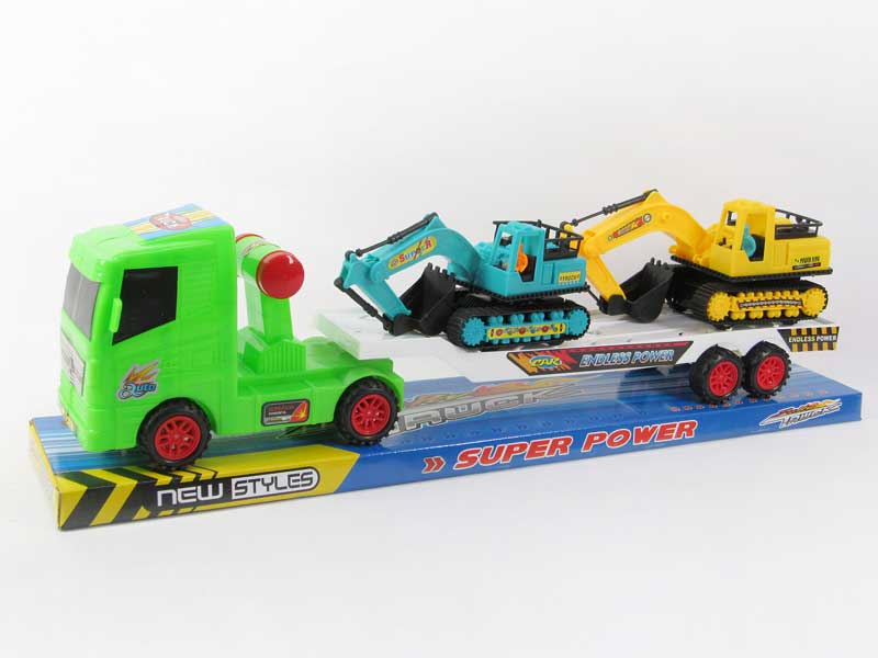 Friction Truck Tow Free Wheel Construction Truck(4C) toys