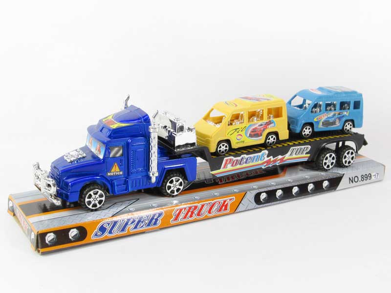 Friction Truck Tow Business Car(3C) toys