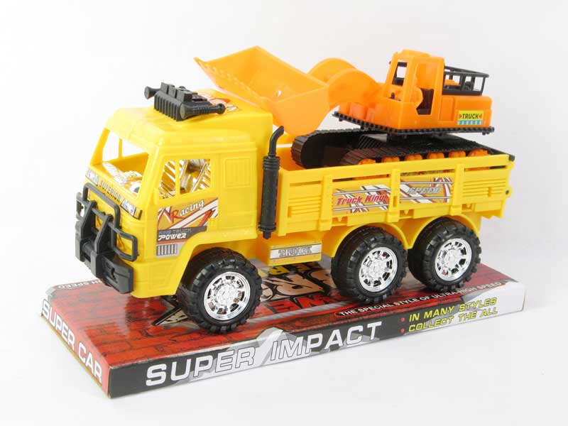 Friction Construction Truck Tow Construction Truck(2S) toys