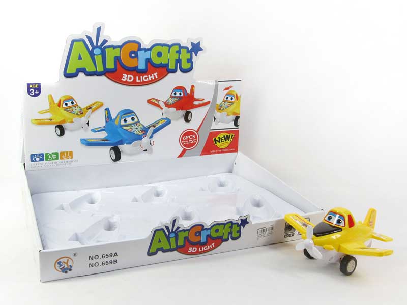 Friction Airplane W/L_M(6in1) toys