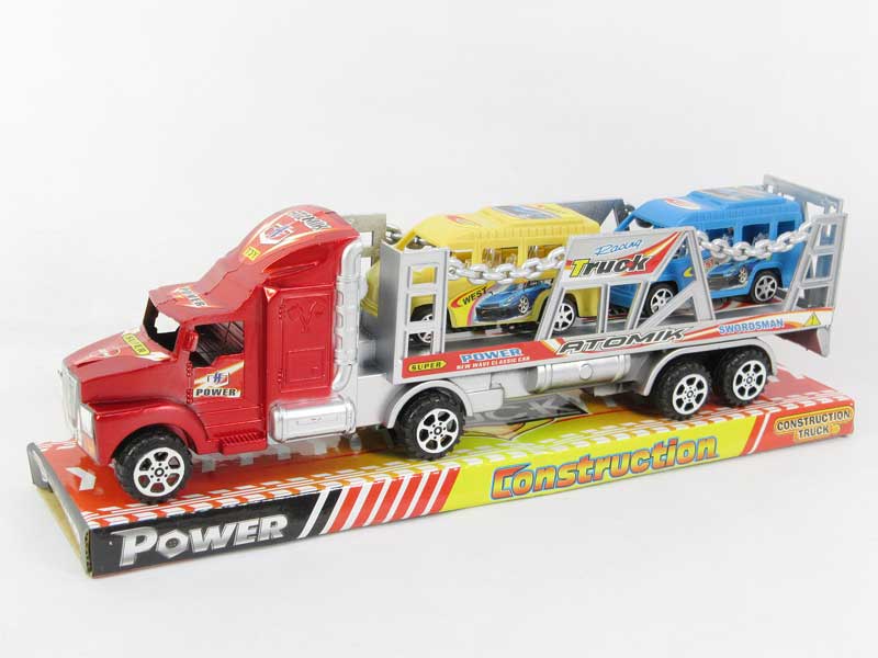 Friction Truck Tow Business Car(2C) toys