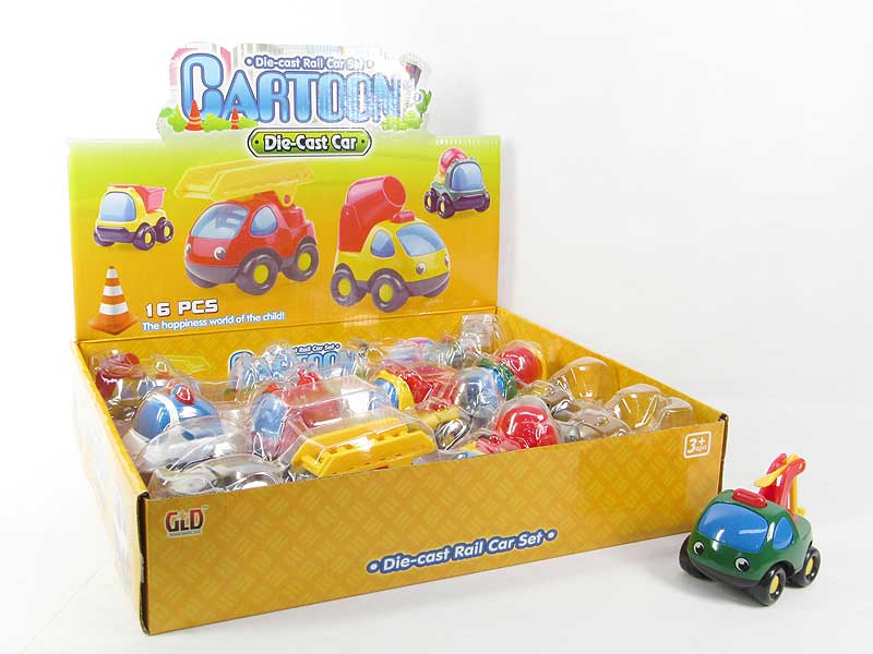 Die Cast Car Friction(16in1) toys