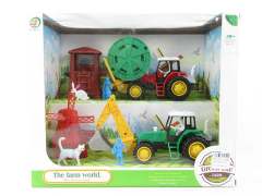 Friction Farmer Tractor Set(2in1)
