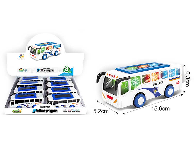 Friction Bus W/L_S(12pcs) toys