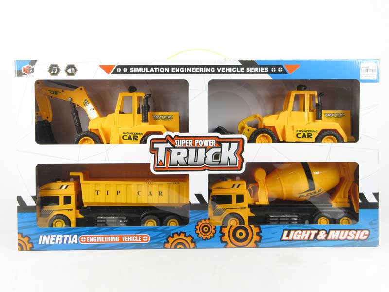 Friction Construction Truck W/S(4in1) toys