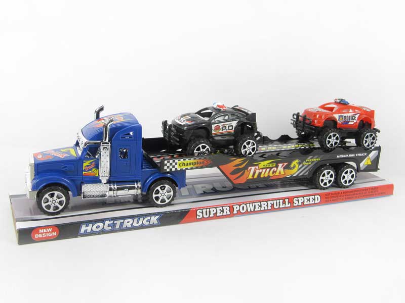 Friction Truck Tow Free Wheel Cross-country Police Car(3C) toys