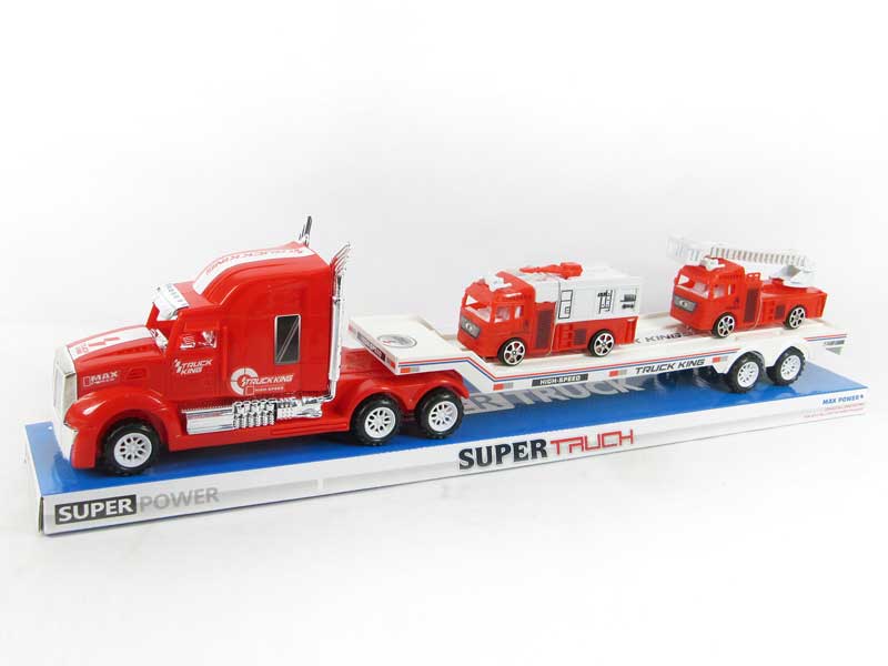 Friction Truck Tow Free Wheel Fire Engine(2C) toys