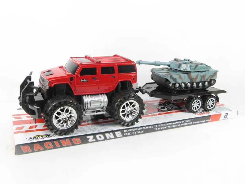 Friction Cross-country Truck Tow Friction Tank toys