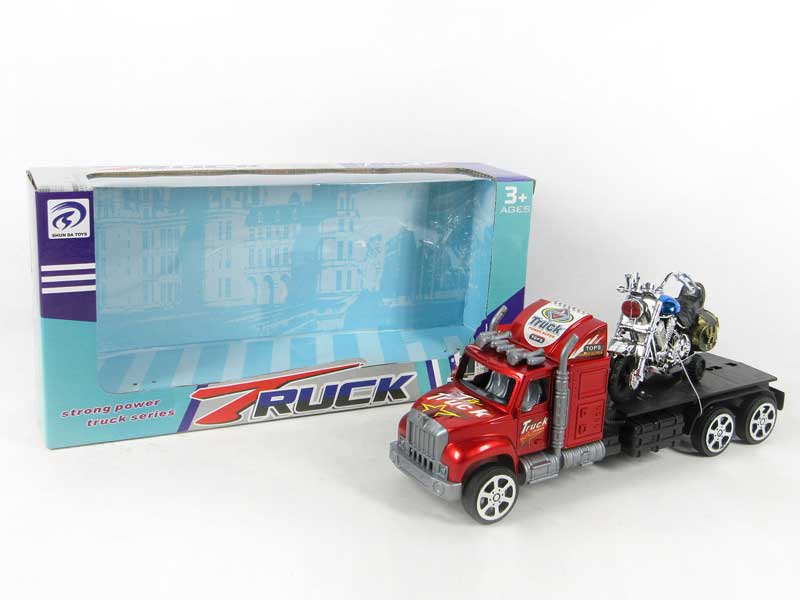 Friction Truck Tow Motorcycle(2C) toys