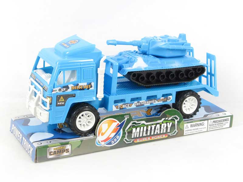 Friction Truck Tow Free Wheel Tank(2C) toys