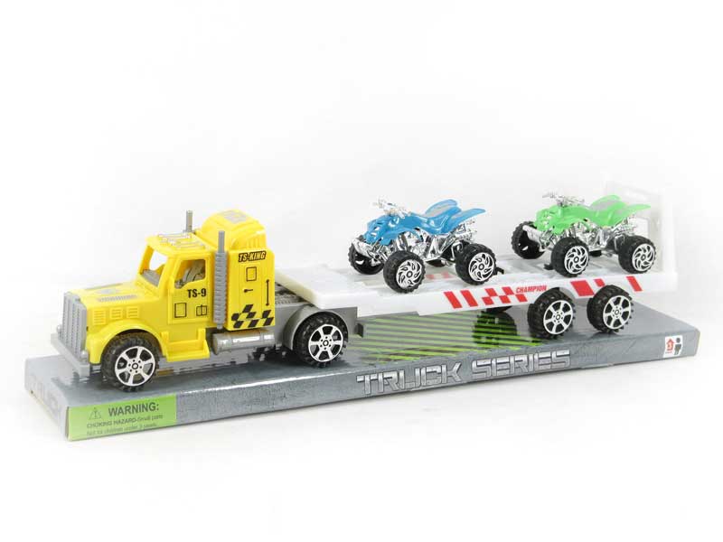 Friction Truck Tow Motorcycle toys