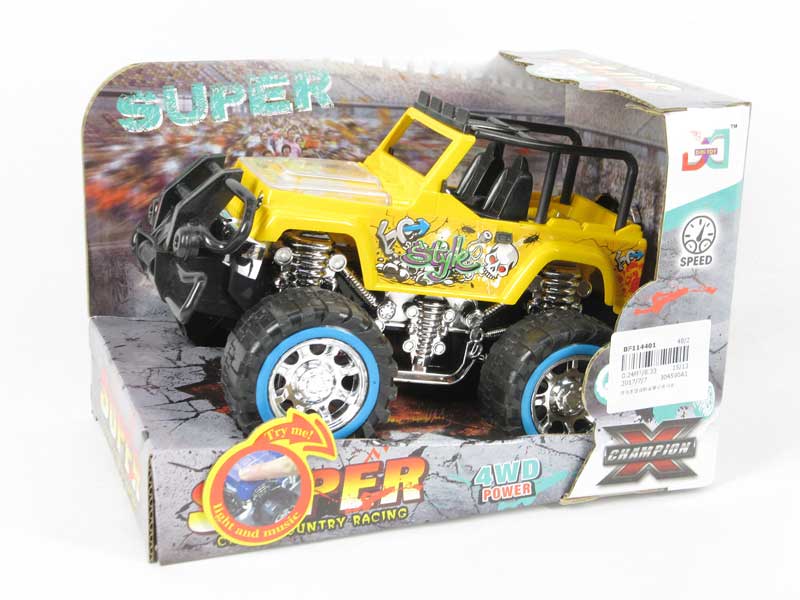 Friction Cross-country Car with Light toys