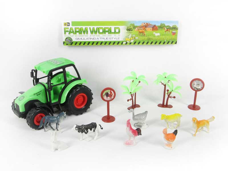 Friction Farmer Truck Set(2C) toys
