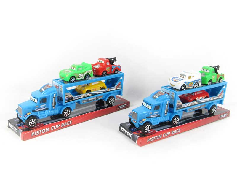 Friction Double Deck Trailer(2S) toys