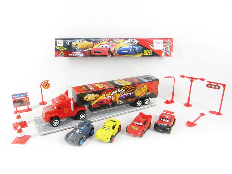 Friction Car Set W/L_M toys