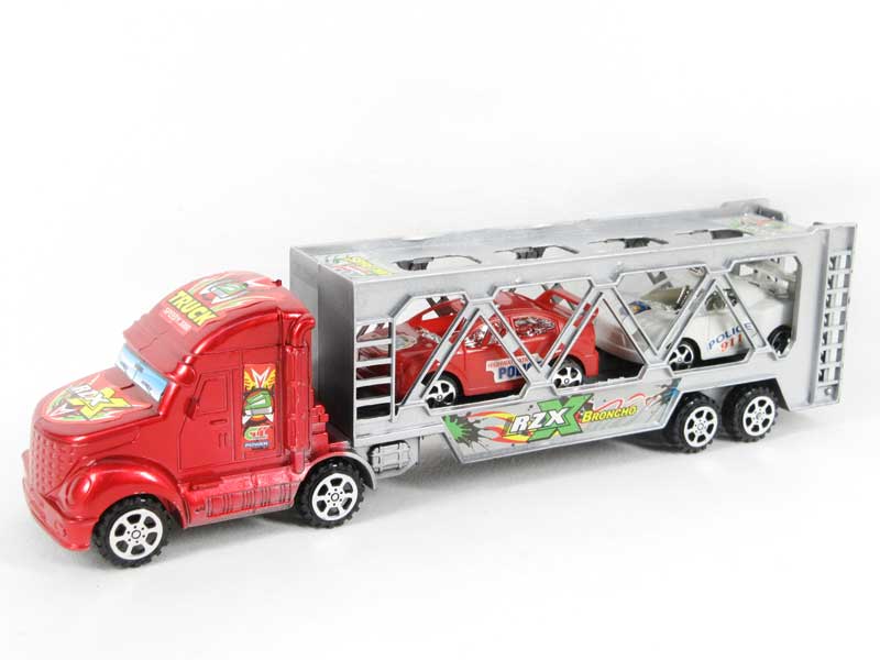 Friction Truck Tow Police Car(2C) toys